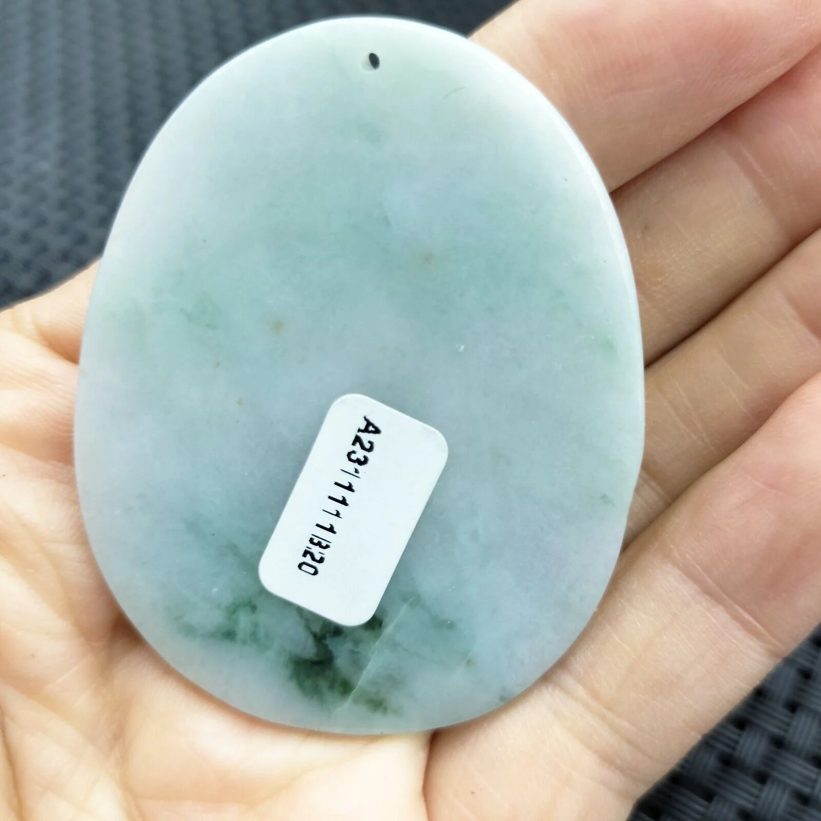 Certified Green Lavender Natural Type A Jade Jadeite Magpies Plum Blossom Pendant - Image 6