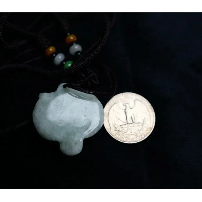 Certified Green Natural 100% A Jade Jadeite Pendant Tiger Head - Image 6