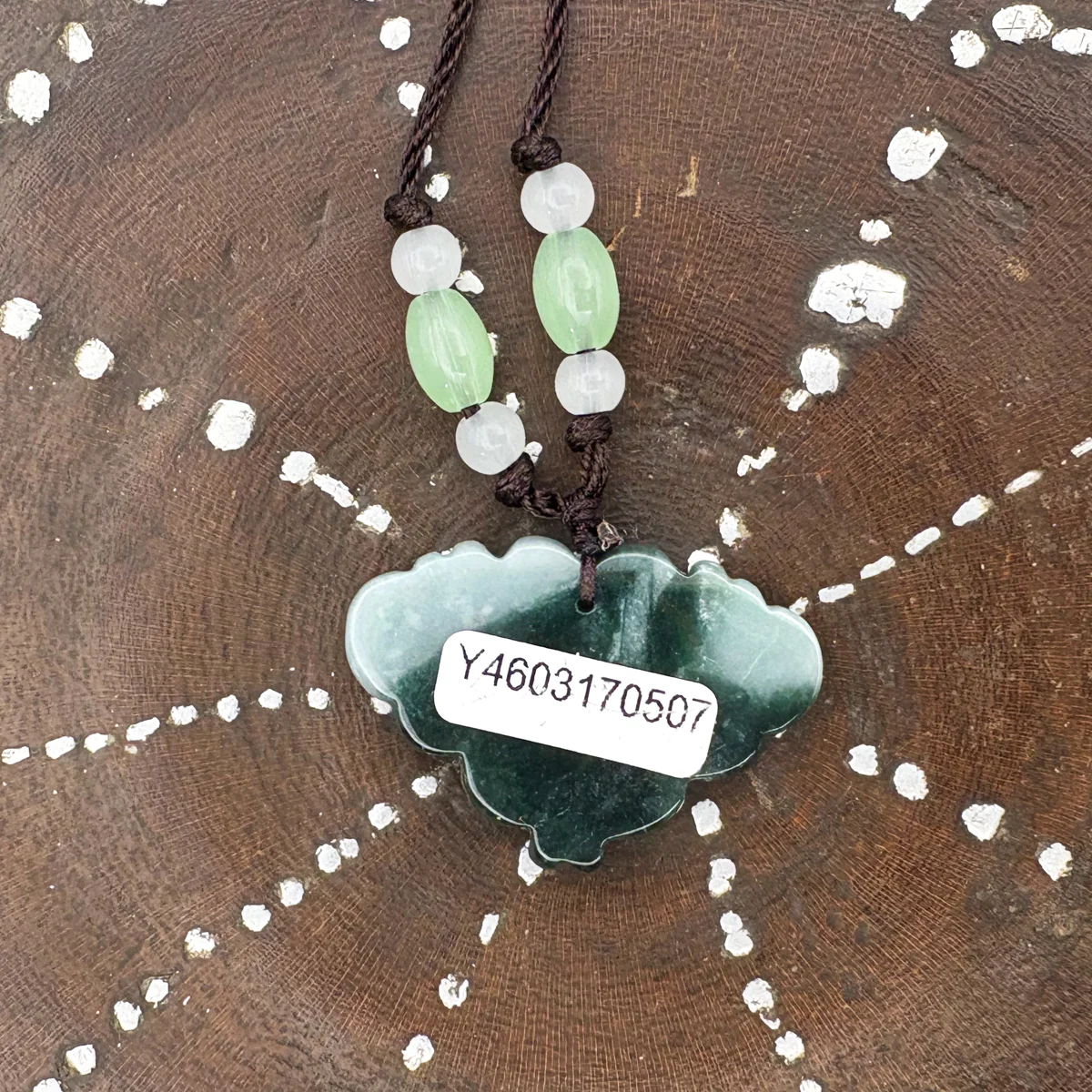 Certified Green Natural A Jade Jadeite Carved Butterfly Ruyi Pendant - Image 13