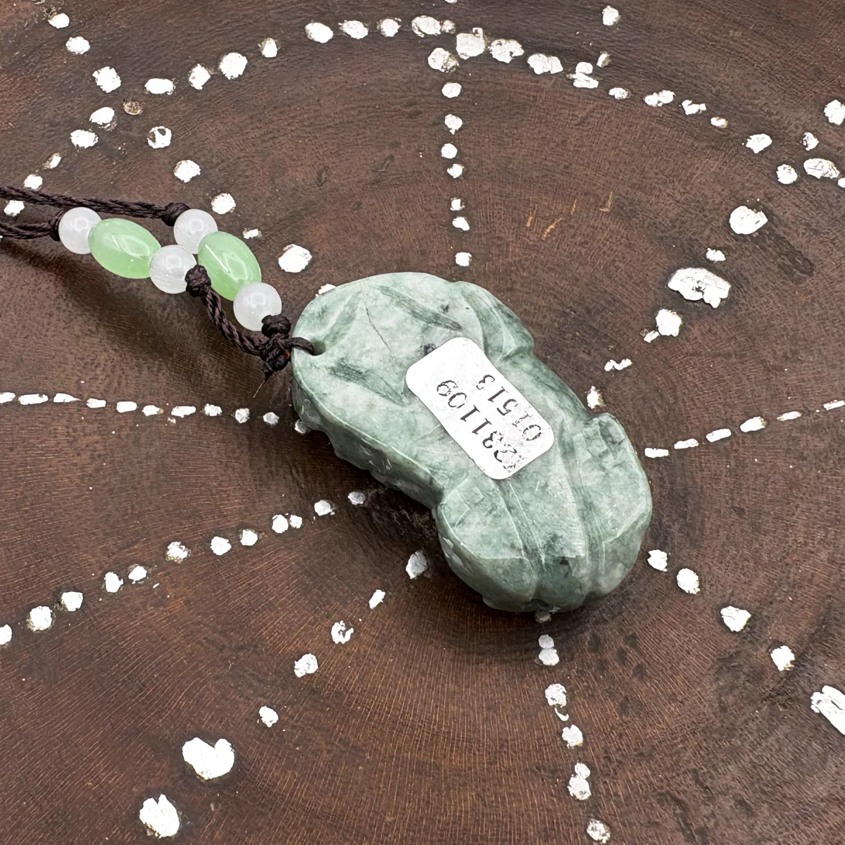 Certified Green Natural A Jade Jadeite Carved Dragon Pi Xiu Ruyi Pendant - Image 11
