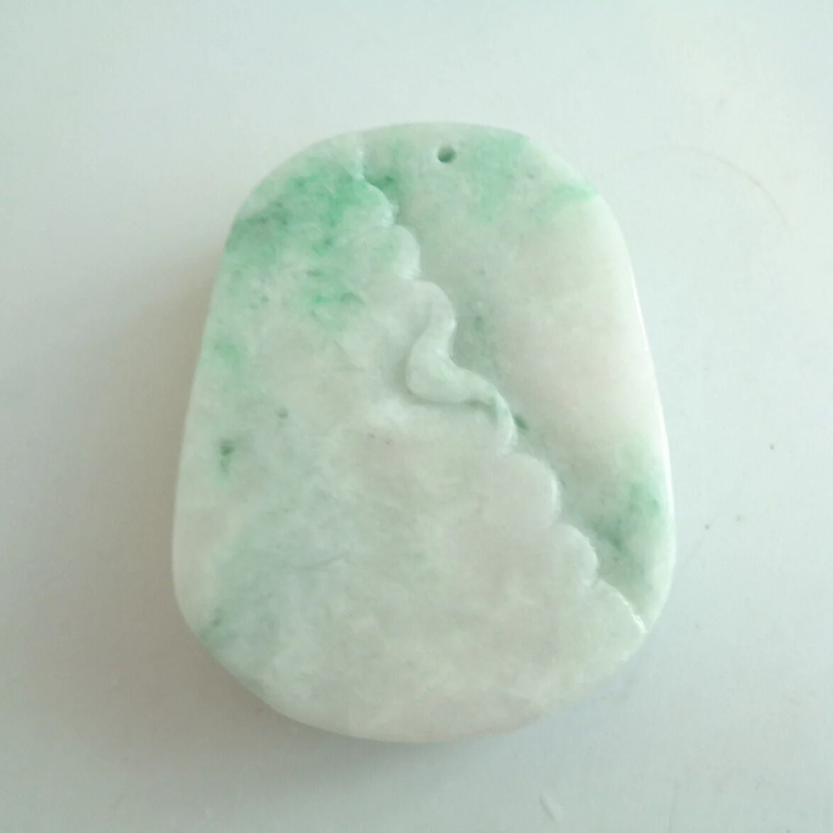 Certified Green Natural A Jade Jadeite Carved Dragon Pi Xiu Ruyi Pendant - Image 2