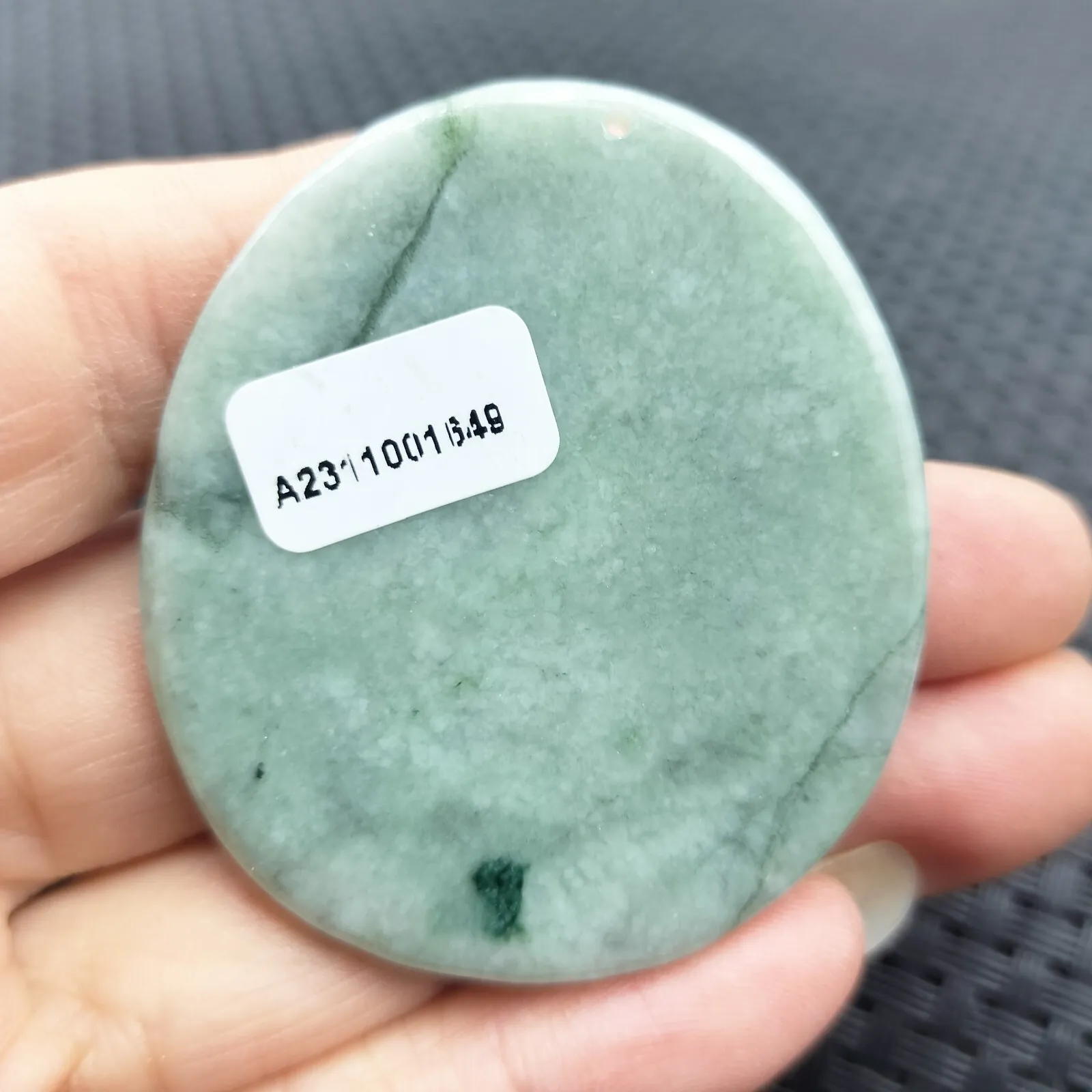Certified Green Natural A Jade Jadeite Carved Happy Buddha God Dragon Pendant - Image 5