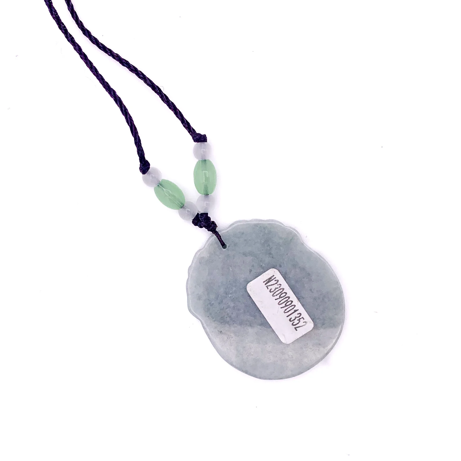 Green Natural A Jade Jadeite Carved Kylin Ruyi Pendant Necklace - Image 5