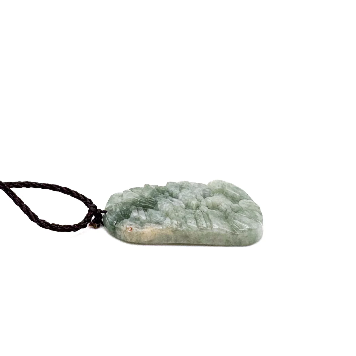 Certified Green Natural A Jade Jadeite Carved Pendant Landscape Painting Necklace - Image 10