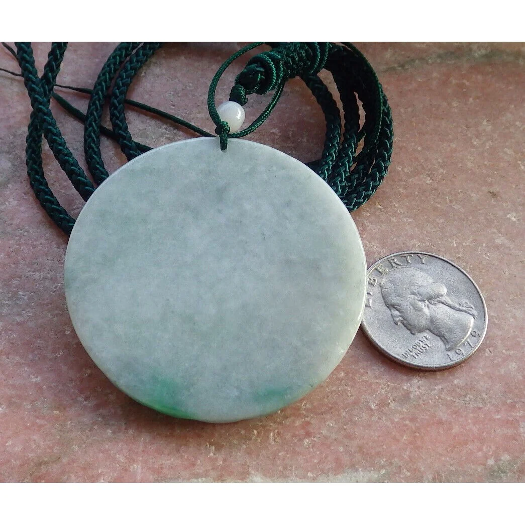 Certified Green Natural A Jade Jadeite Pendant 1000 Hand Guanyin Kwan Yin Necklace - Image 6