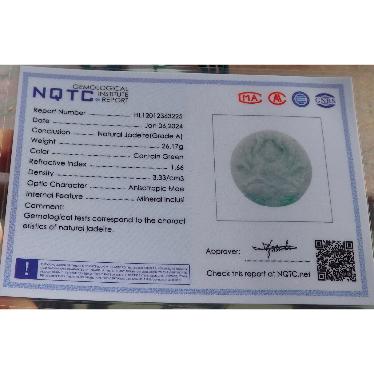 Certified Green Natural A Jade Jadeite Pendant 1000 Hand Guanyin Kwan Yin Necklace - Image 7