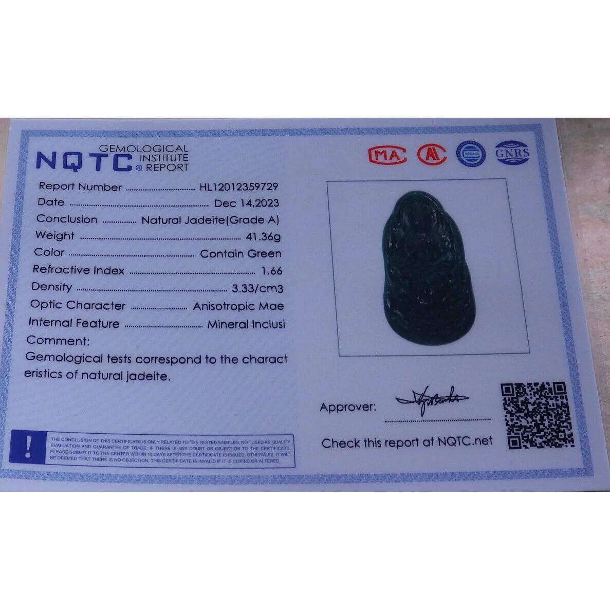 Certified Green Natural A Jade Jadeite Pendant Dragon Guanyin Kwan Yin Necklace - Image 10