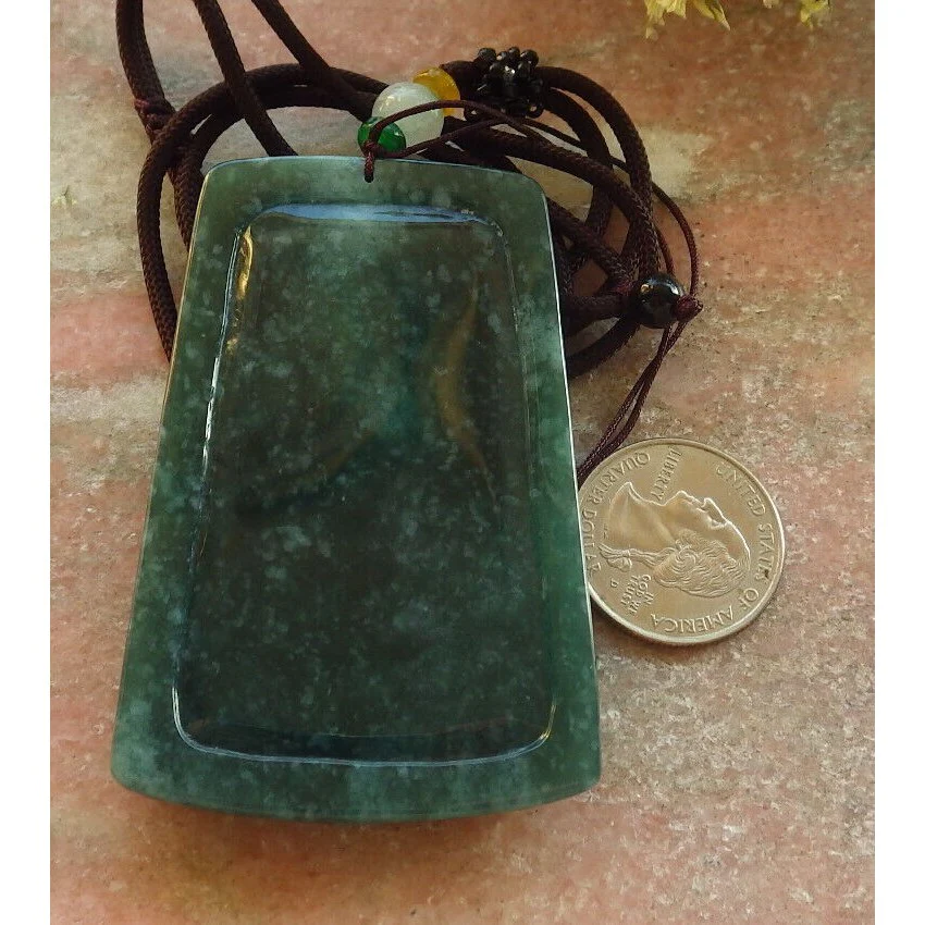 Certified Green Natural A Jade Jadeite Pendant Dragon Guanyin Kwan Yin Necklace - Image 8