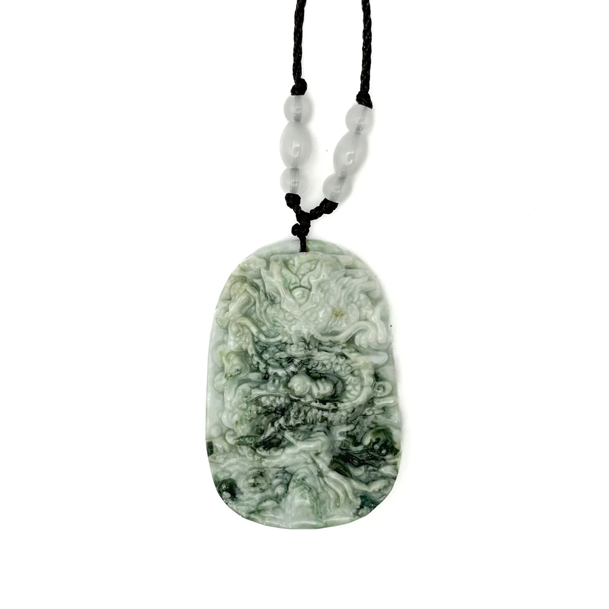 Certified Green Natural A Jade Jadeite Pendant Dragon Ruyi Pendant - Image 2