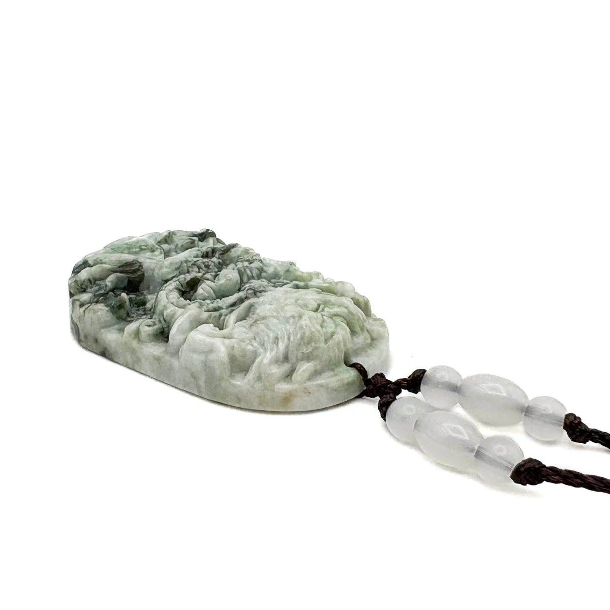 Certified Green Natural A Jade Jadeite Pendant Dragon Ruyi Pendant - Image 9