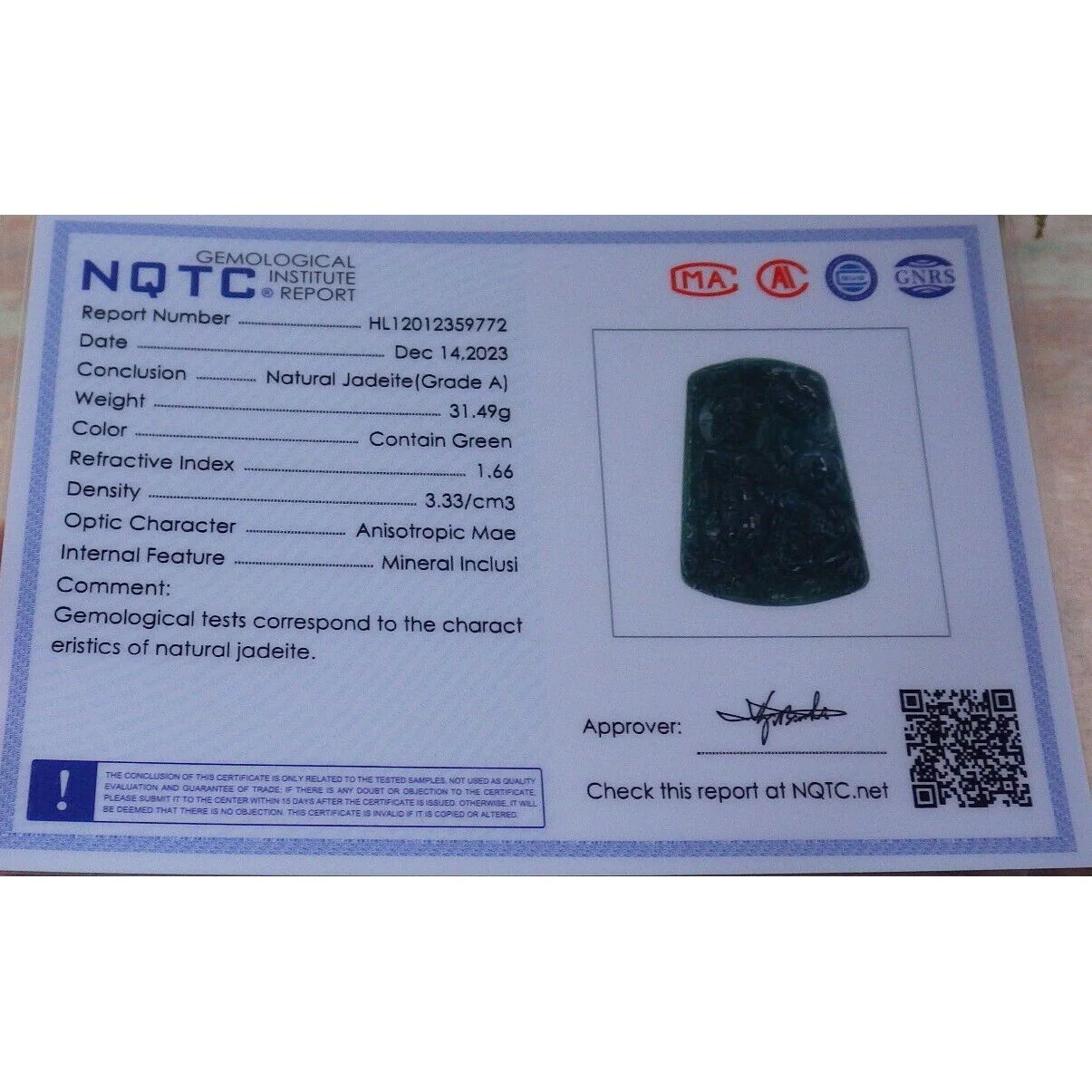 Certified Green Natural A Jade Jadeite Pendant Guanyin Kwan Yin Dragon Necklace - Image 10
