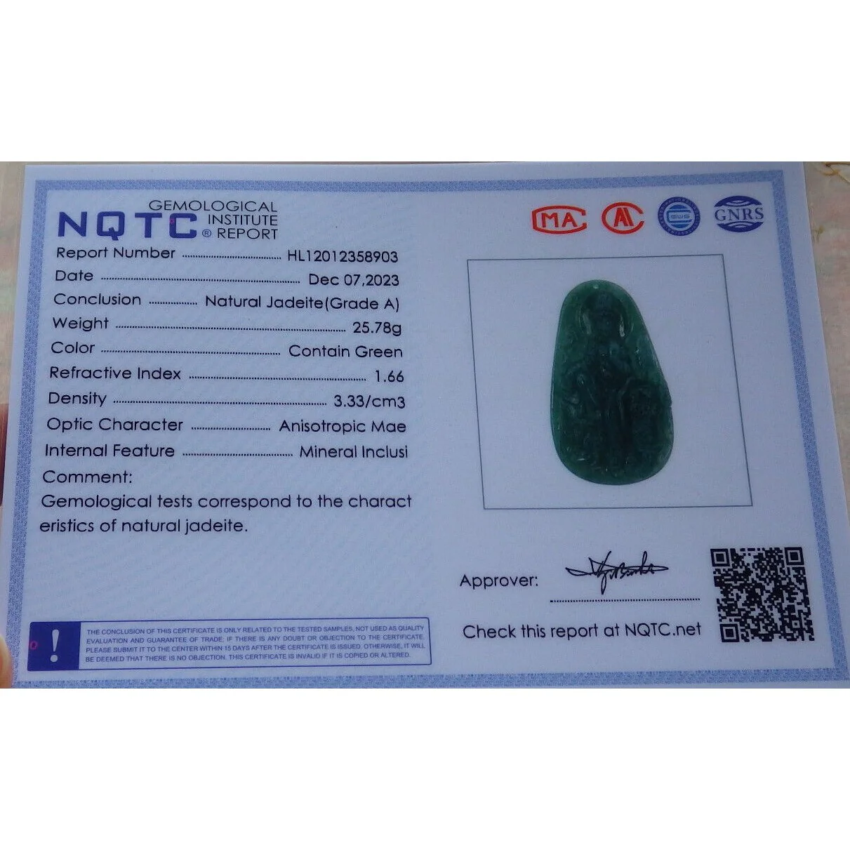 Certified Green Natural A Jade Jadeite Pendant Guanyin Kwan Yin Elephant Necklace - Image 11