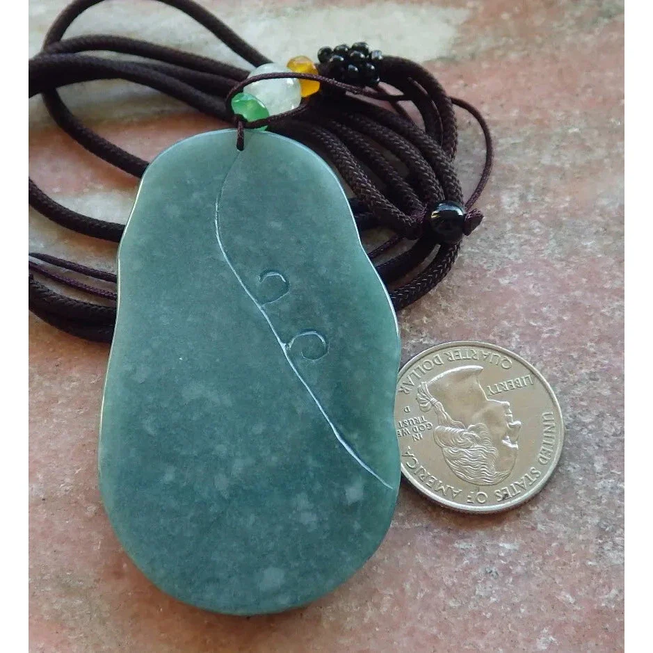 Certified Green Natural A Jade Jadeite Pendant Guanyin Kwan Yin Elephant - Image 7