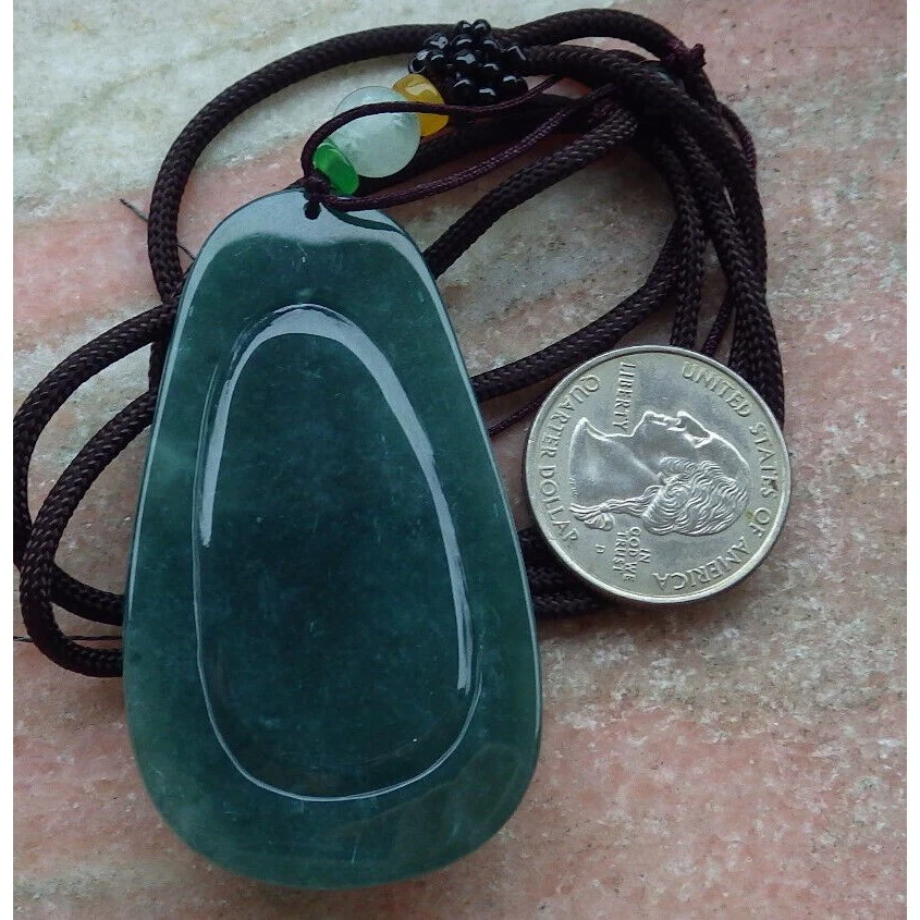 Certified Green Natural A Jade Jadeite Pendant Guanyin Kwan Yin Elephant Necklace - Image 9