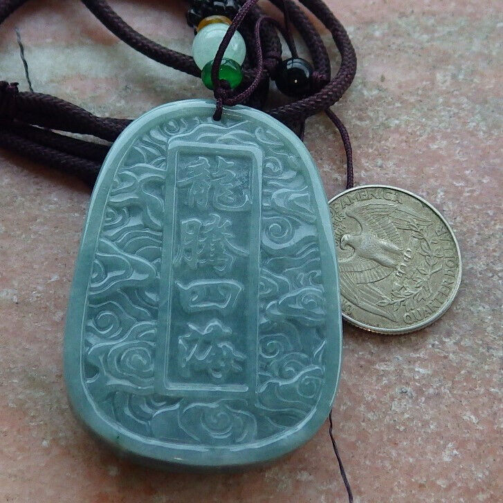 Certified Green Natural A Jade Pendant Dragon Necklace - Image 6