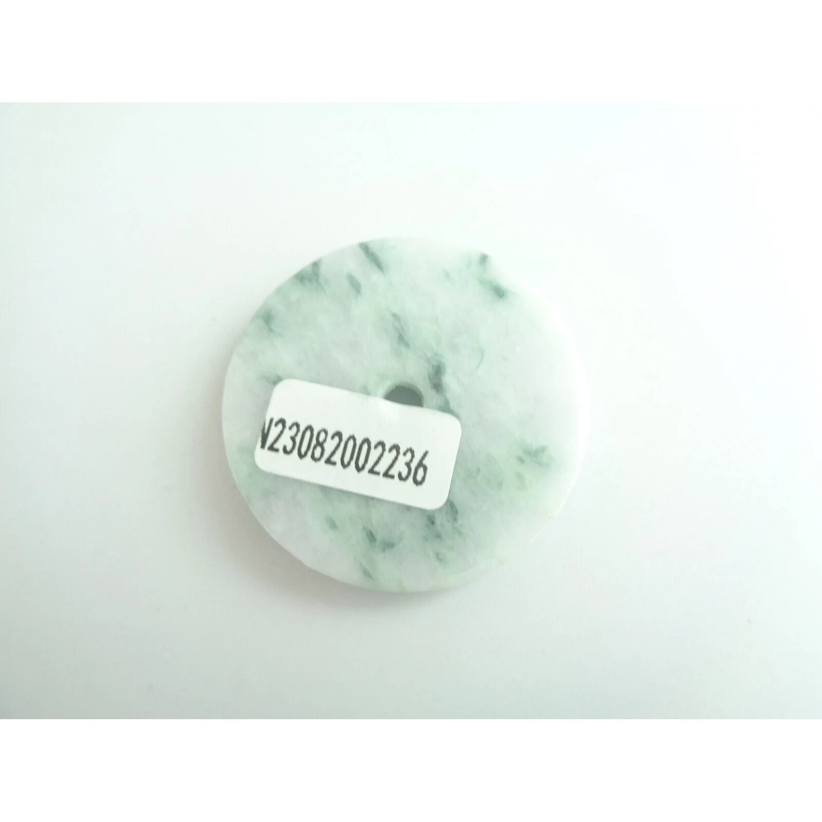 Certified Green Natural A Jadeite Pendant Orchid Flower Circle Donut Pendant - Image 4