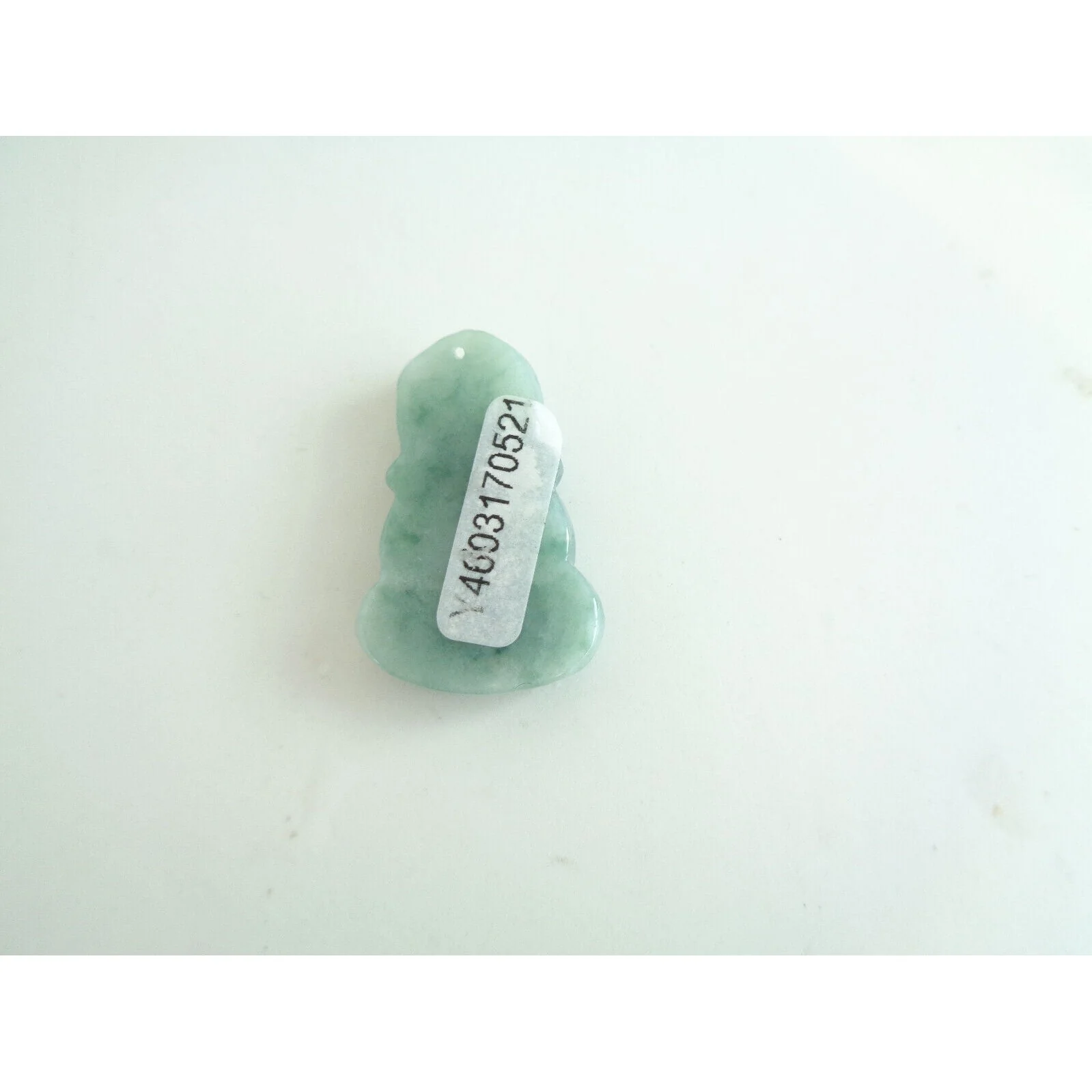 Certified Green Natural Grade A Jadeite Carved Baby Buddha God Pendant - Image 2