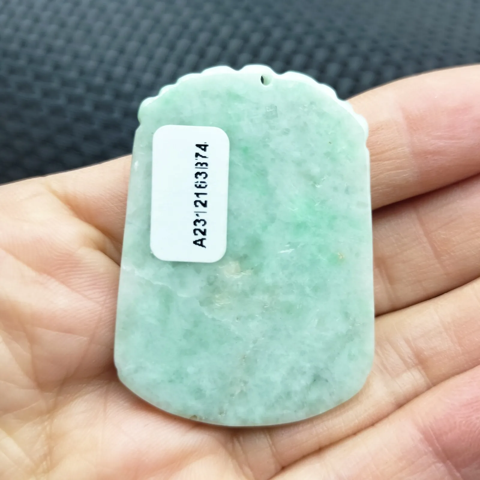 Certified Green Natural Jade Jadeite Carved Pig Ruyi YuanBao Pendant Grade A - Image 6