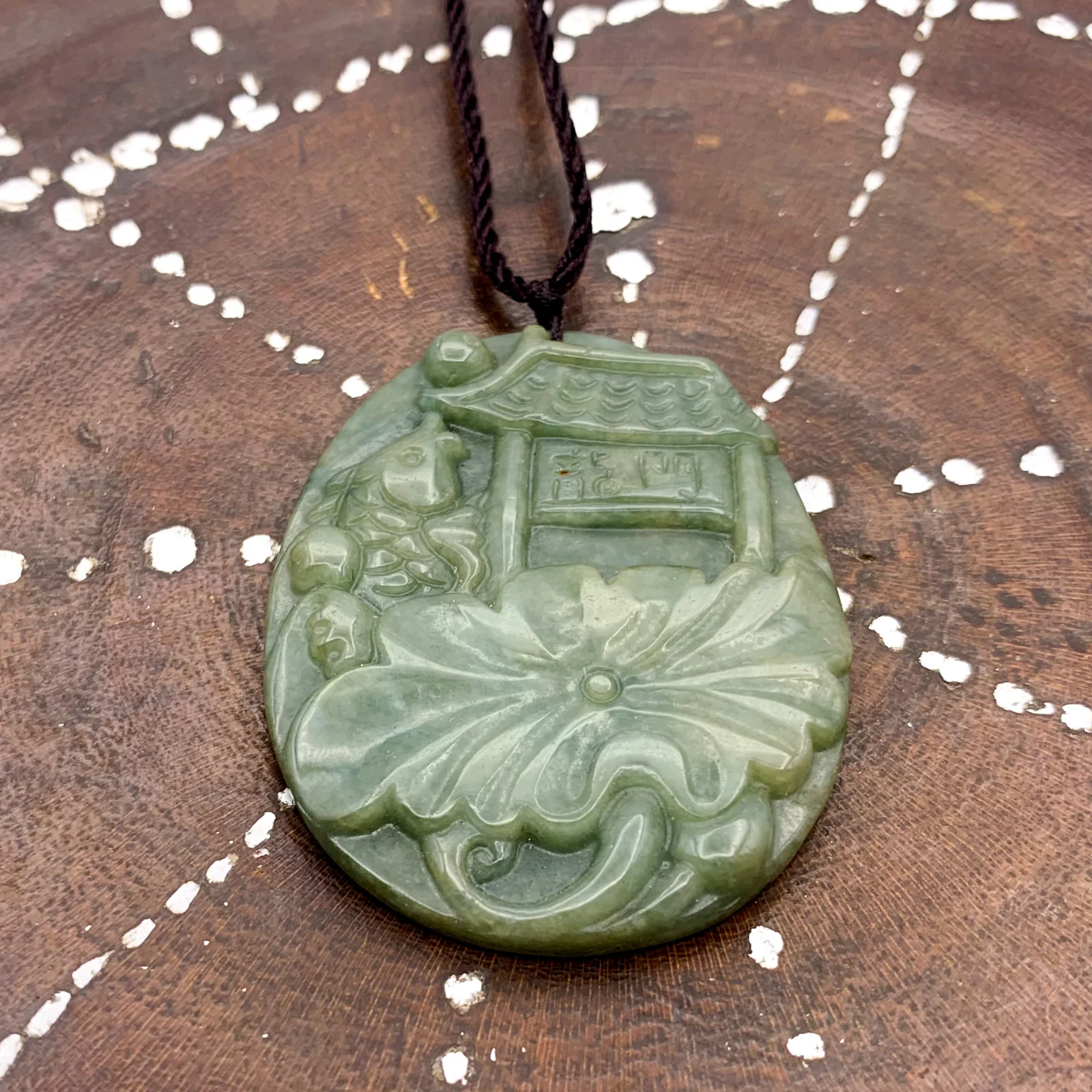 Certified Green Natural Type A Jade Jadeite Carp Fish Jump The Dragon Gate Pendant Necklace - Image 10