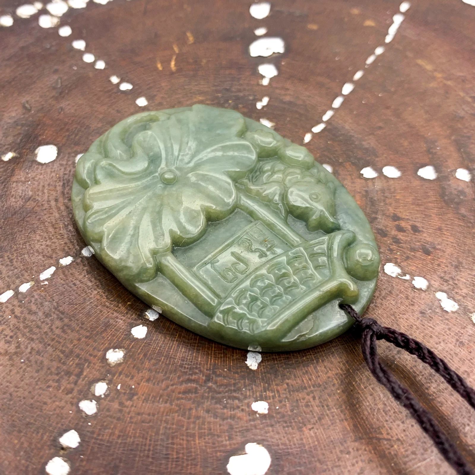 Certified Green Natural Type A Jade Jadeite Carp Fish Jump The Dragon Gate Pendant Necklace - Image 6