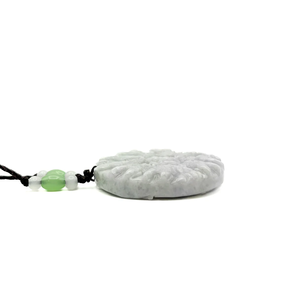 Certified Green Natural Type A Jade Jadeite Carved 9 Dragons Pendant - Image 12