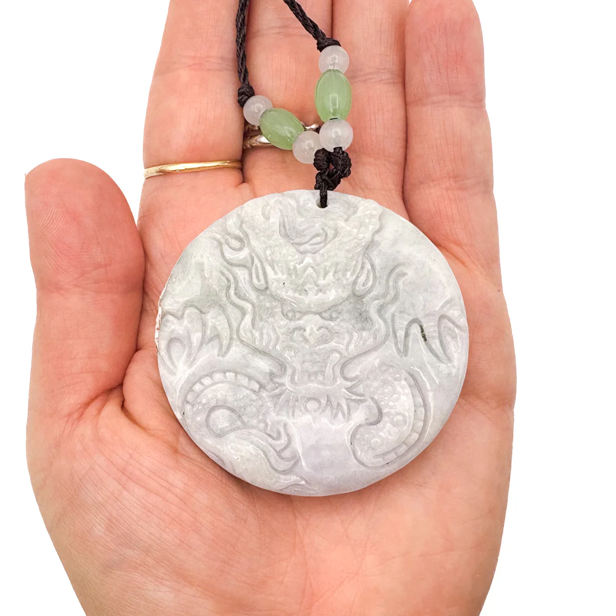 Certified Green Natural Type A Jade Jadeite Carved 9 Dragons Pendant - Image 14