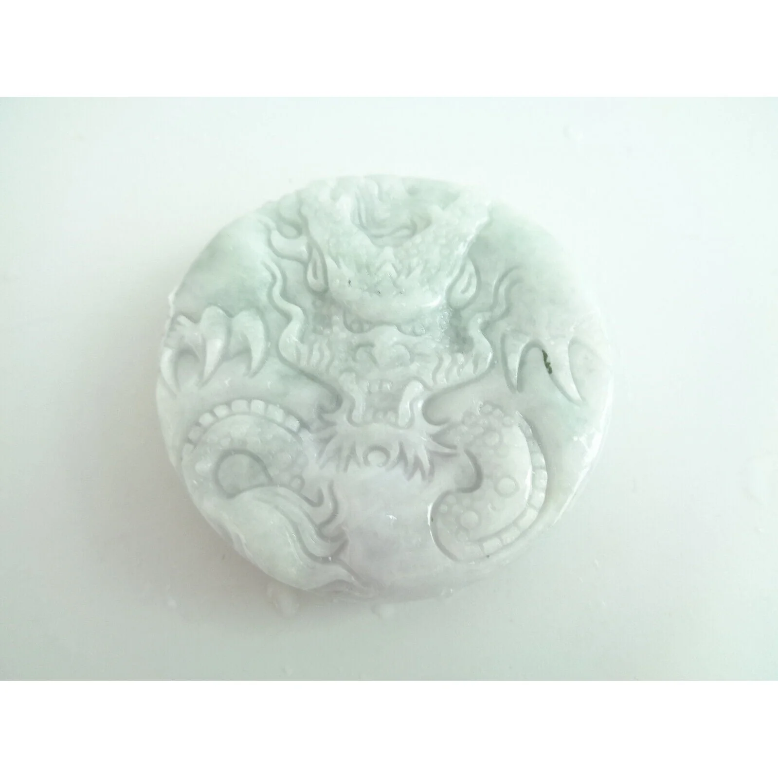 Certified Green Natural Type A Jade Jadeite Carved 9 Dragons Pendant - Image 17