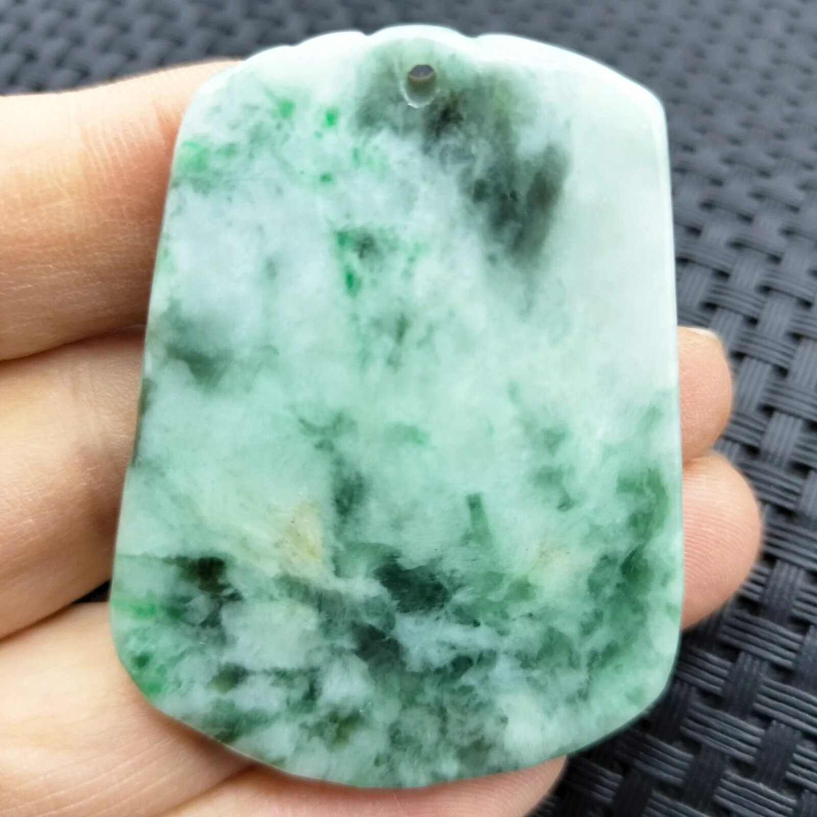 Certified Green Natural Type A Jade Jadeite Carved Dragon Bead Pendant - Image 5