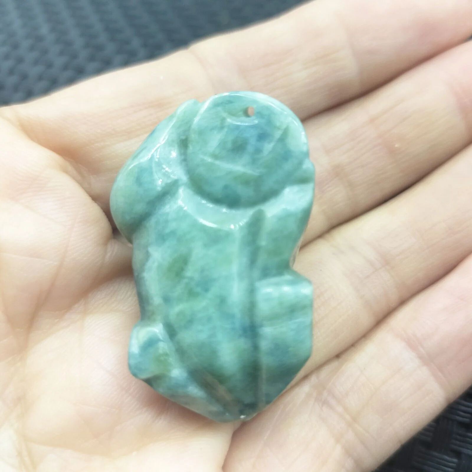 Certified Green Natural Type A Jade Jadeite Carved Dragon Pi Xiu Coin Pendant - Image 9