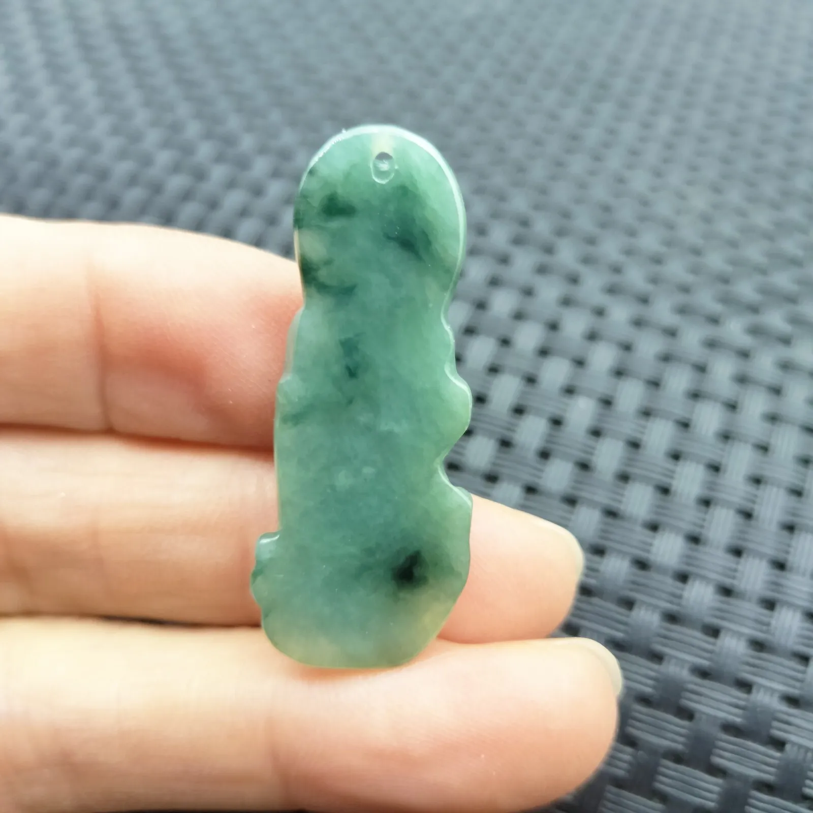 Certified Green Natural Type A Jade Jadeite Carved Guanyin Kwan Yin God Pendant - Image 3