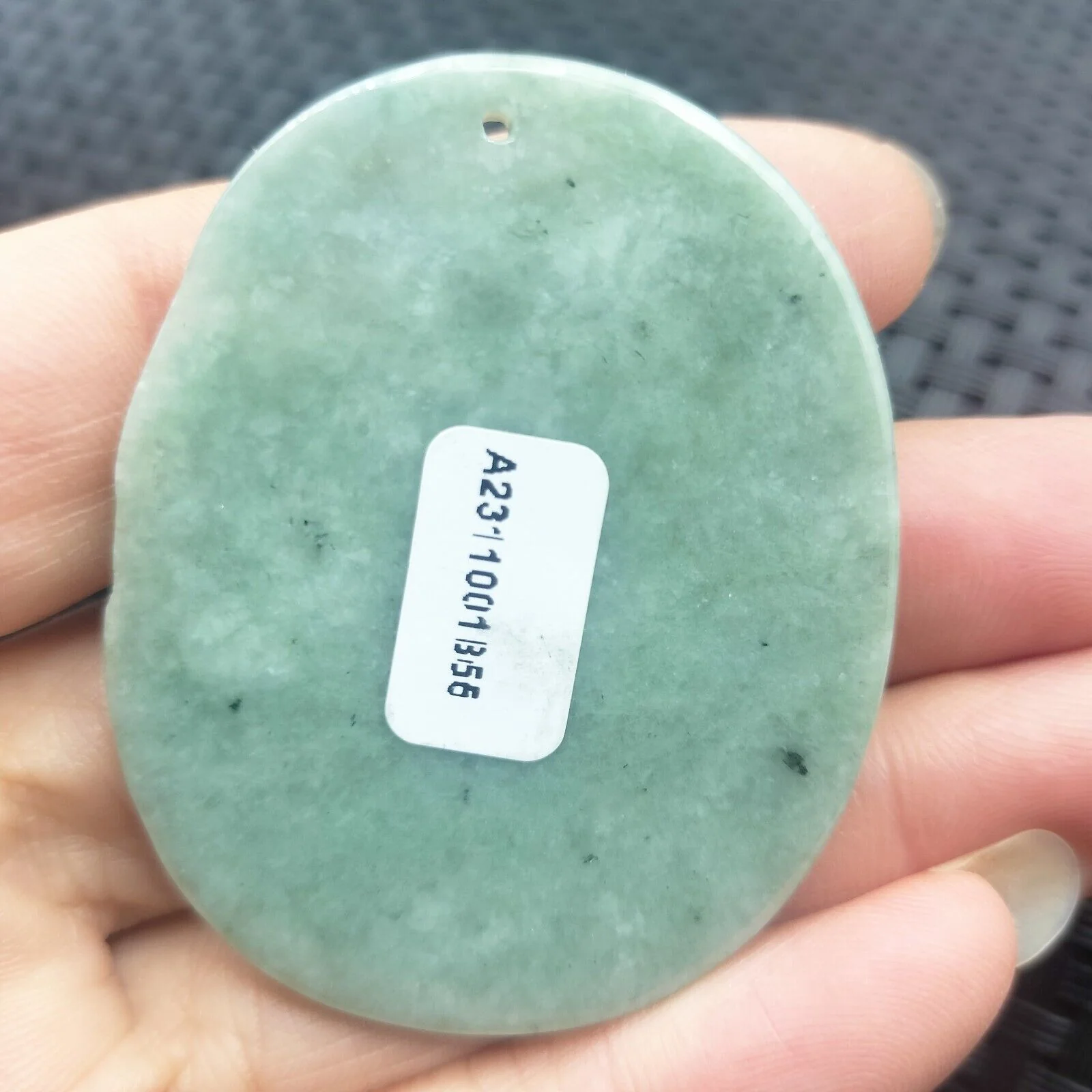 Certified Green Natural Type A Jade Jadeite Carved Happy Buddha God Ruyi Pendant - Image 6