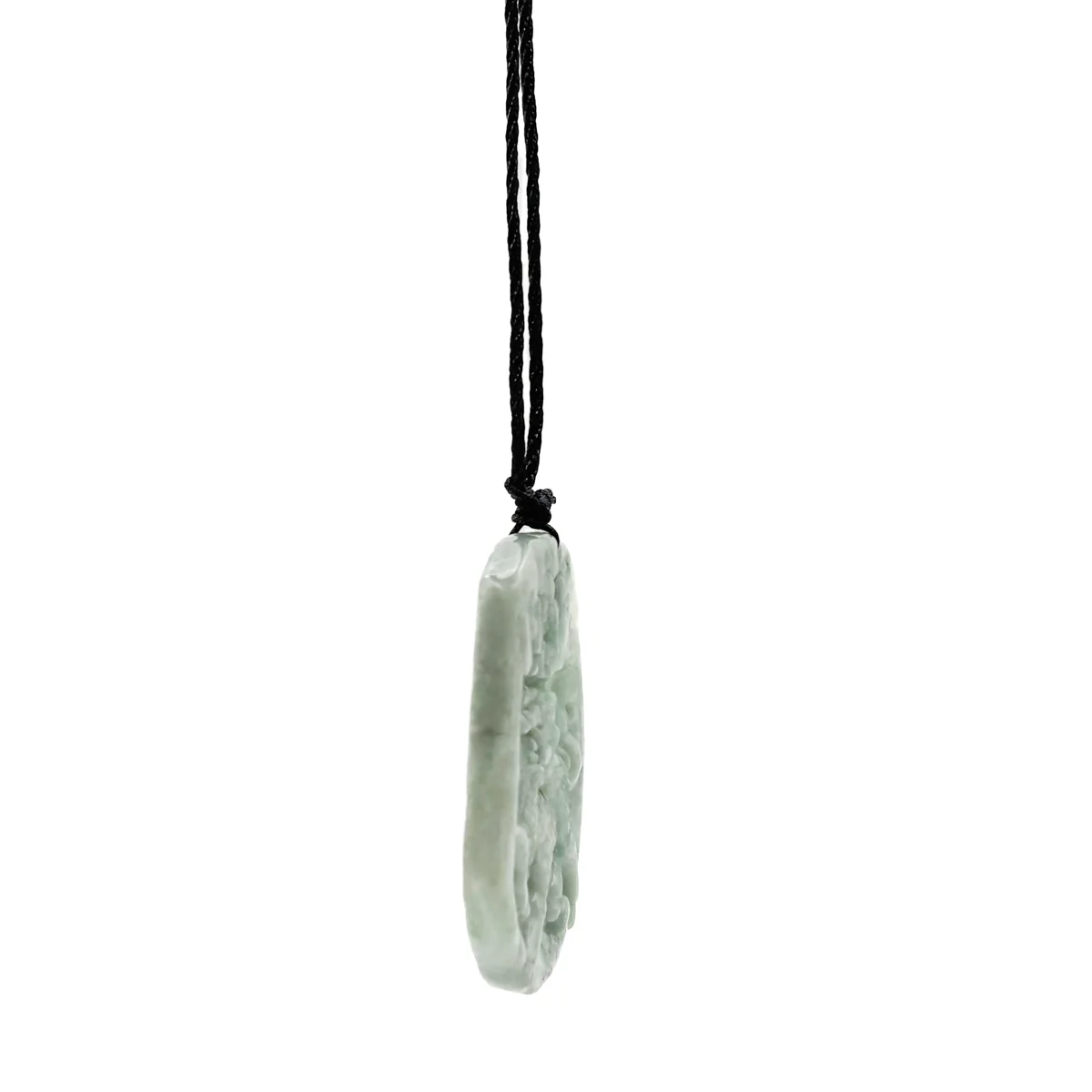 Certified Green Natural Type A Jade Jadeite Carved Kylin Dragon Head Pendant - Image 8