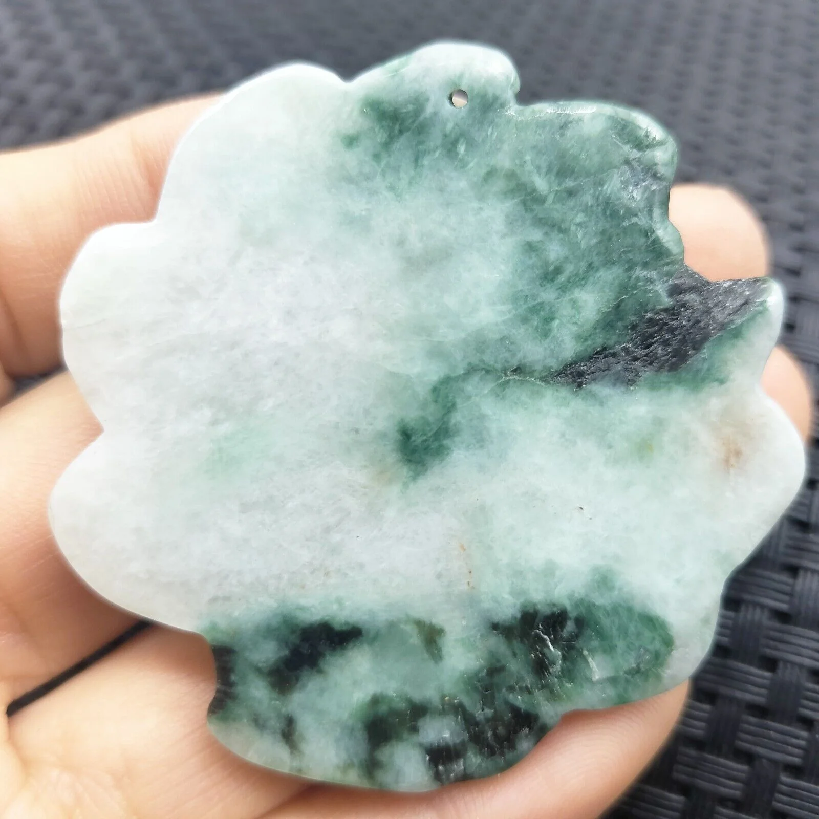 Certified Green Natural Type A Jade Jadeite Carved Nine-Tailed Fox Pendant - Image 5