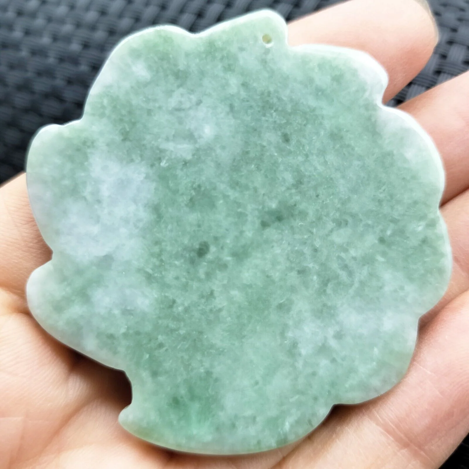 Certified Green Natural Type A Jade Jadeite Carved Nine-Tailed Fox Pendant - Image 4