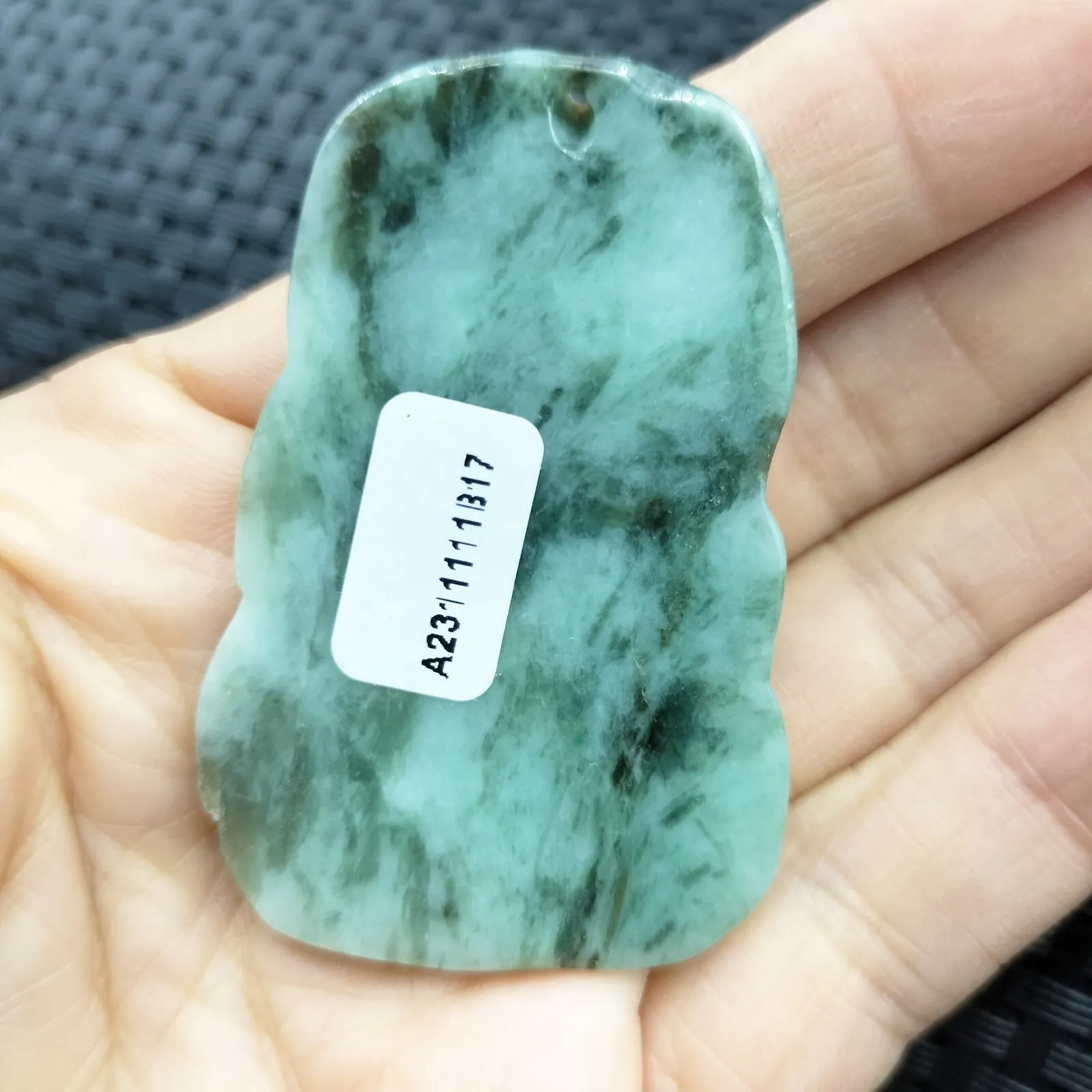Certified Green Natural Type A Jade Jadeite Carved Peacock Pendant - Image 6