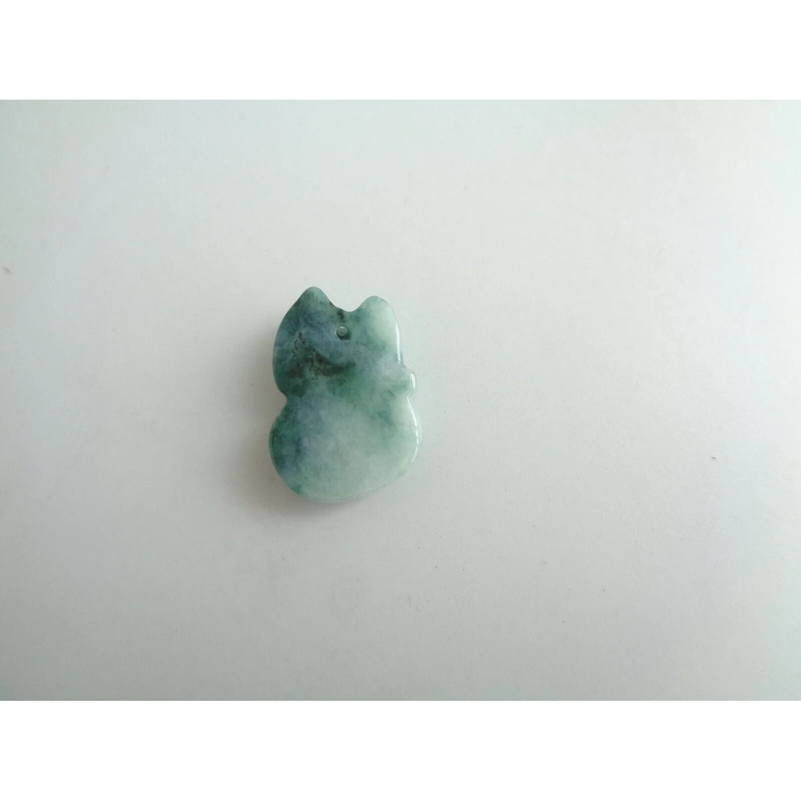 Certified Green Natural Type A Jade Jadeite Nine-Tailed Fox Pendant Necklace - Image 2