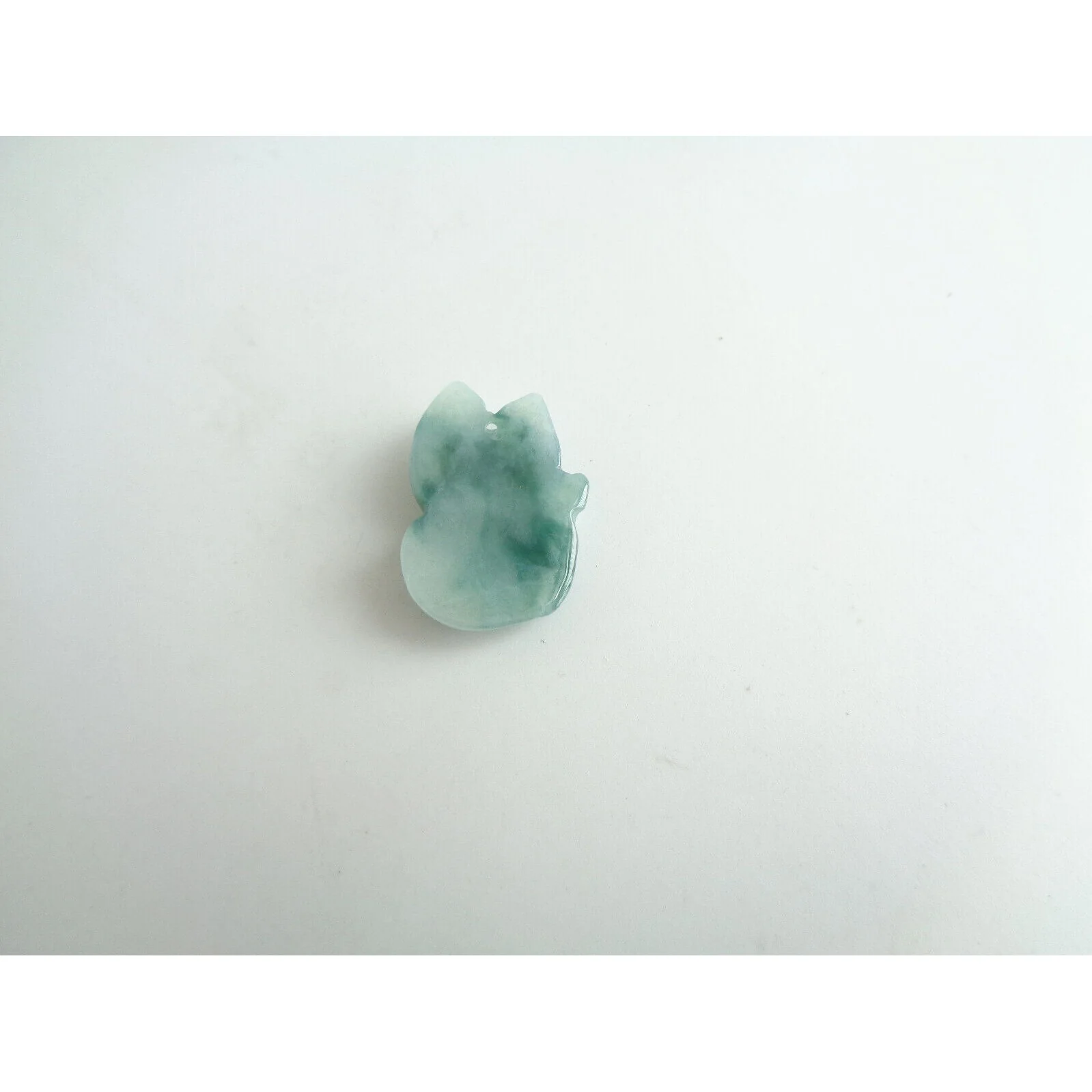 Certified Green Natural Type A Jade Jadeite Nine-Tailed Fox Pendant Necklace - Image 2