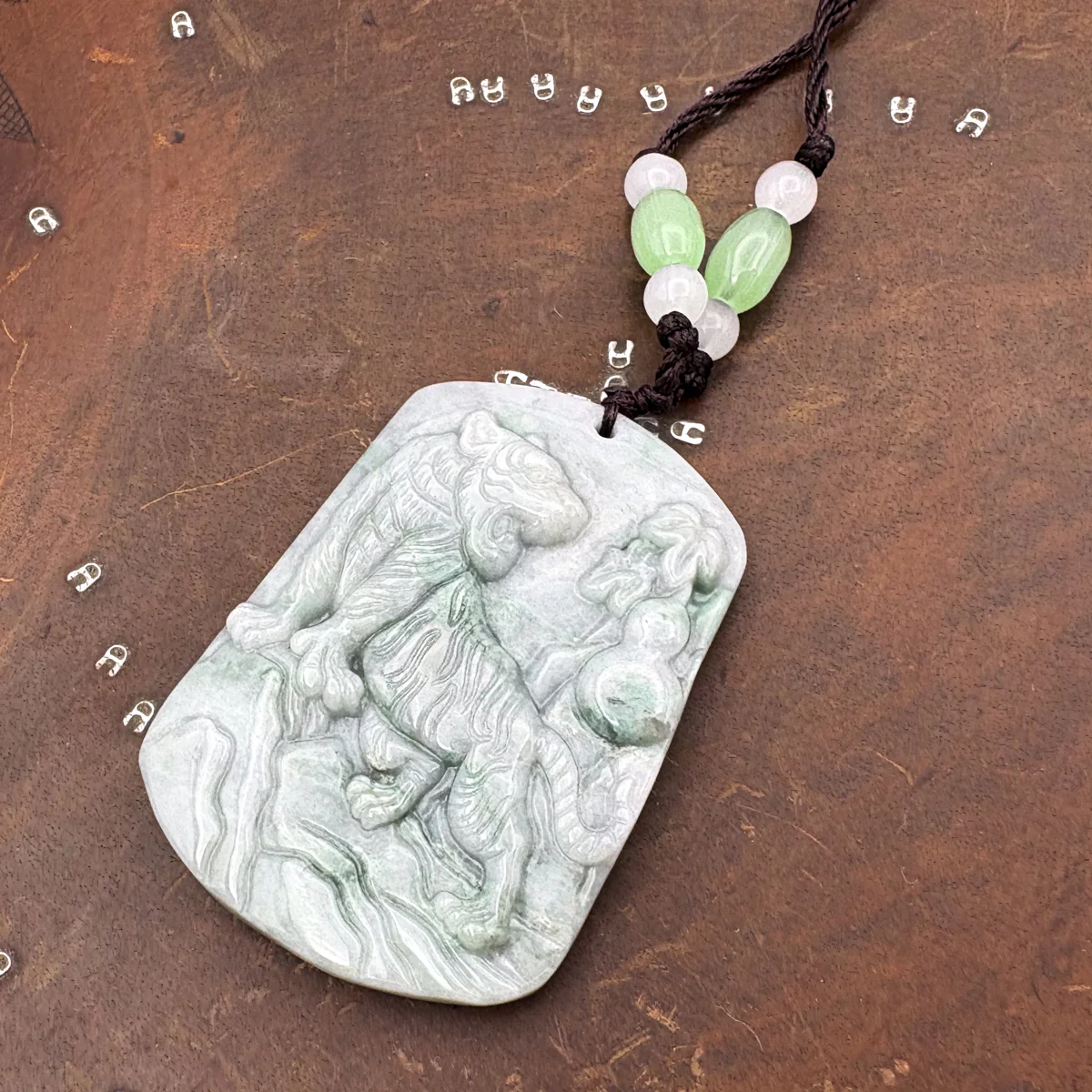 Certified Green Natural Type A Jade Jadeite Tiger Mountain Pendant - Image 5