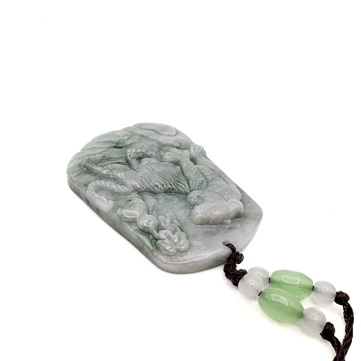 Certified Green Natural Type A Jade Jadeite Tiger Mountain Pendant - Image 6