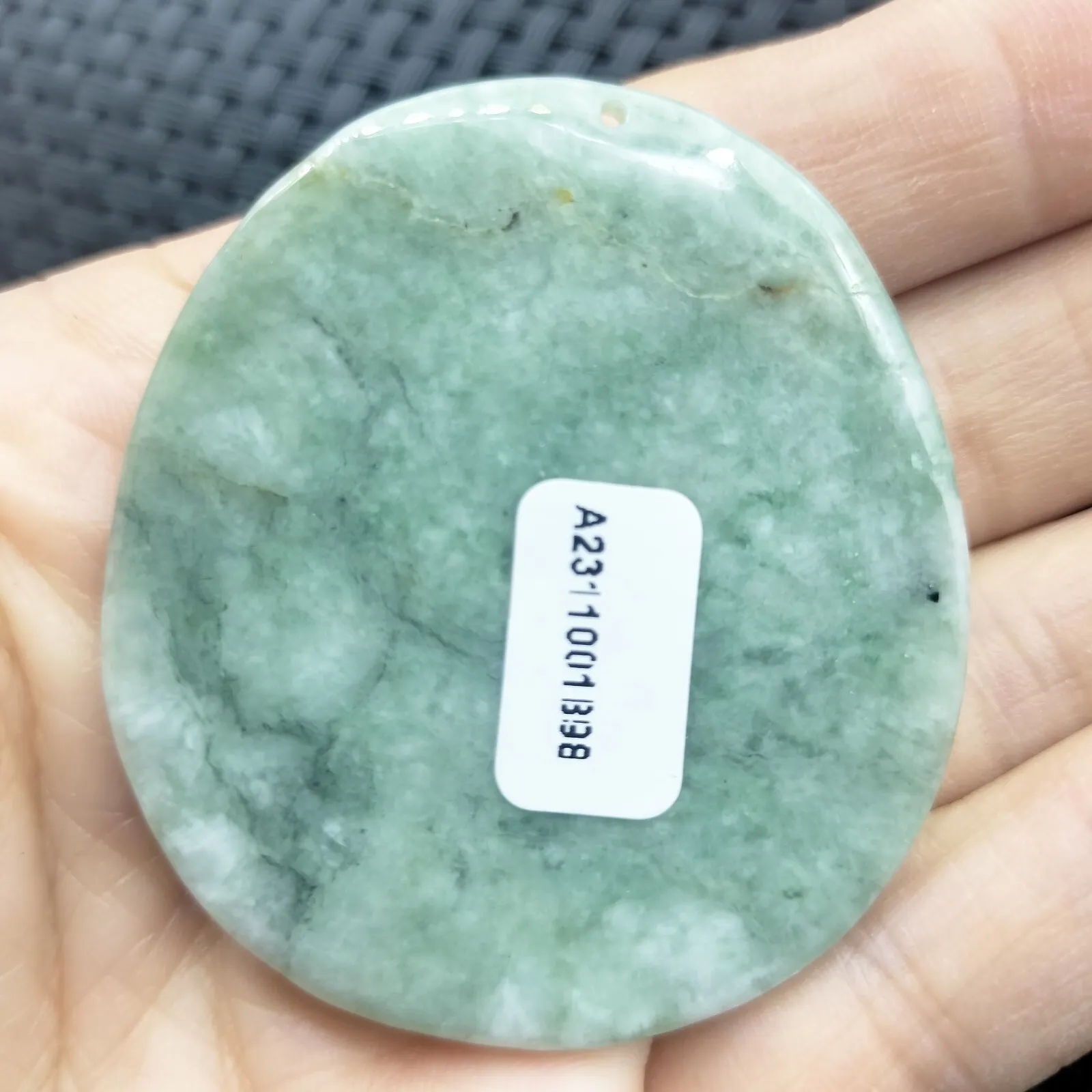 Certified Green Natural Type A Jadeite Carved Happy Buddha God Dragon Pendant - Image 7