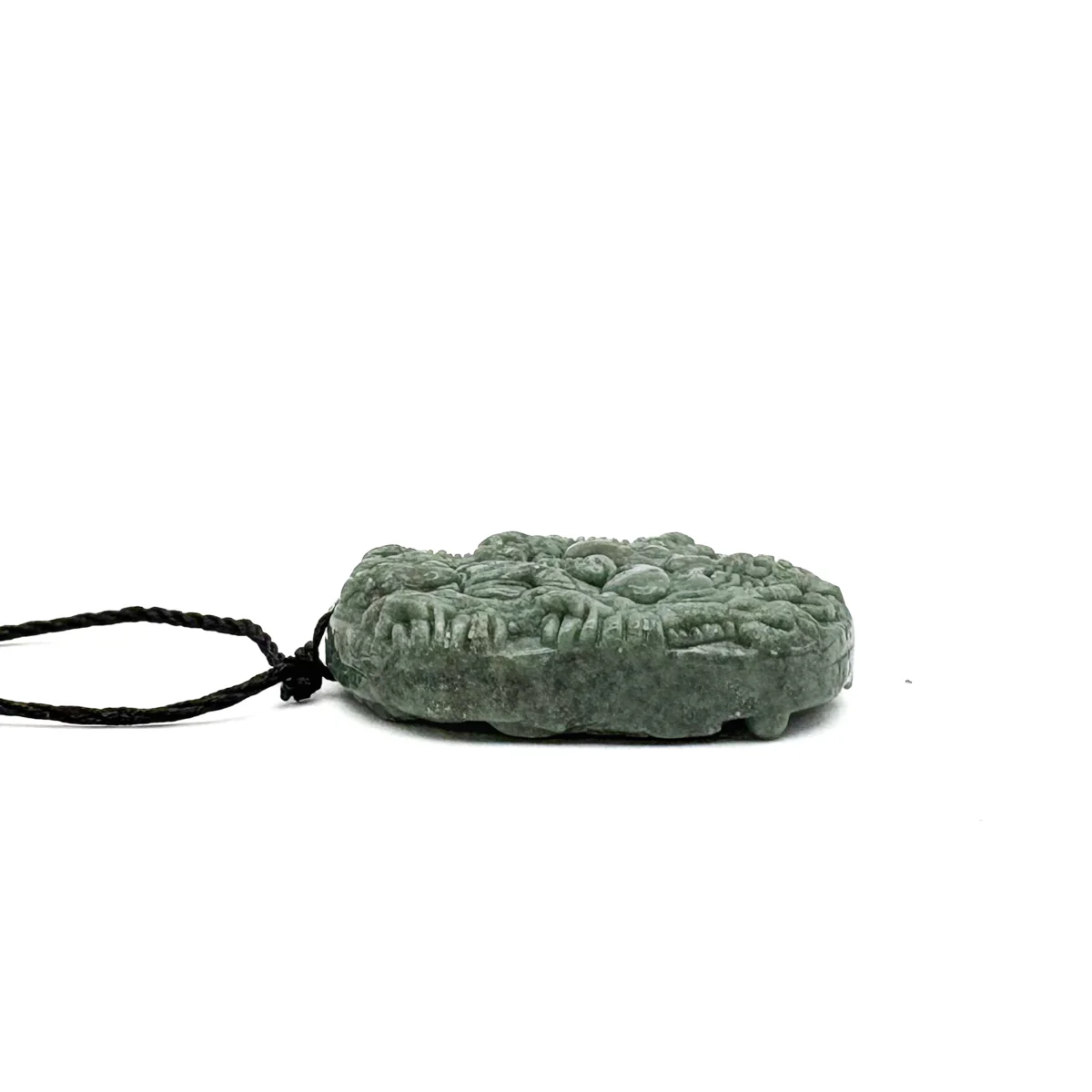Certified Green Natural Type A Jadeite Guanyin Kwan Yin God Nine Dragons Pendant - Image 9