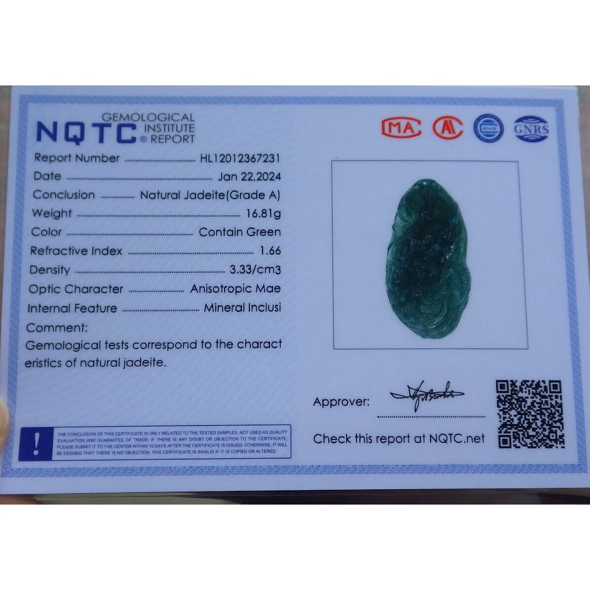 Certified Icy Green 100% Burma Natural A Jade Jadeite Pendant Dragon Necklace - Image 8