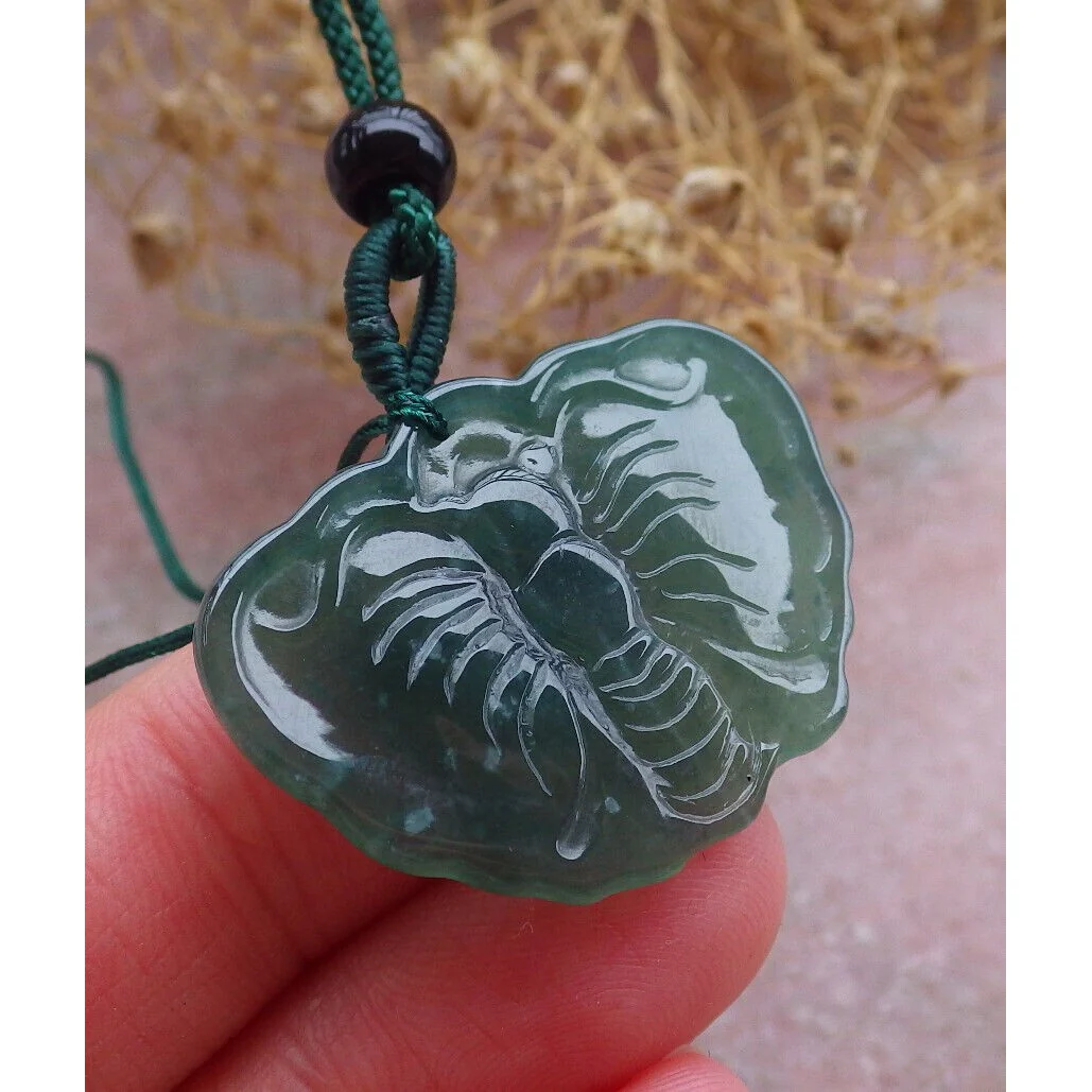 Certified Icy Green Burma Natural A Jade Jadeite Pendant Butterfly Necklace - Image 3