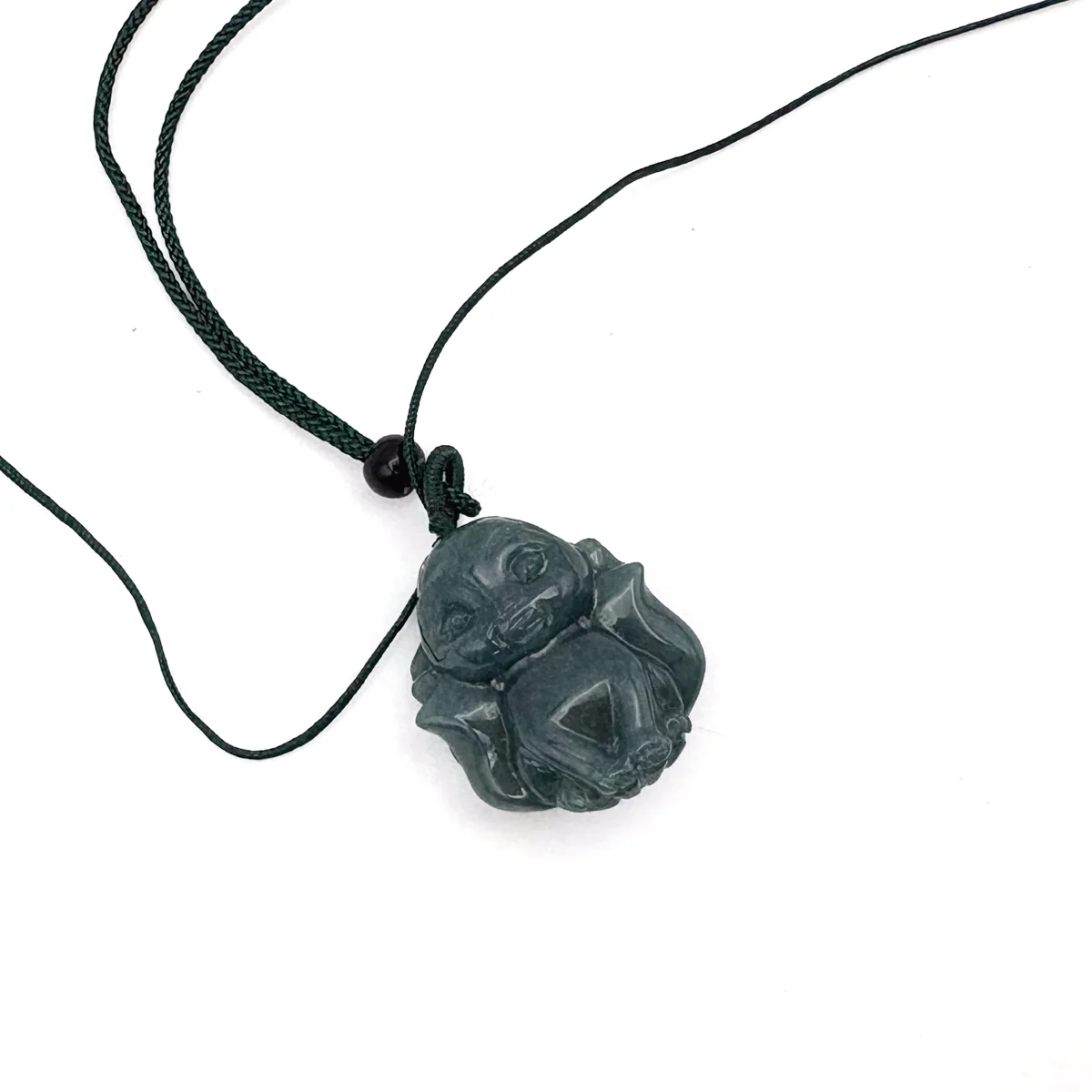 Certified Icy Green Burma Natural A Jade Jadeite Pendant Fox Necklace - Image 11