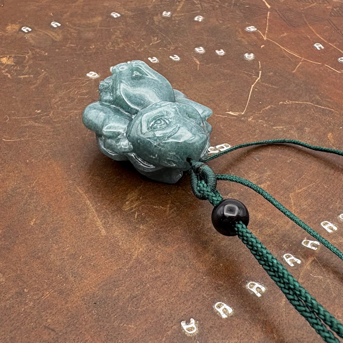 Certified Icy Green Burma Natural A Jade Jadeite Pendant Fox Necklace - Image 12