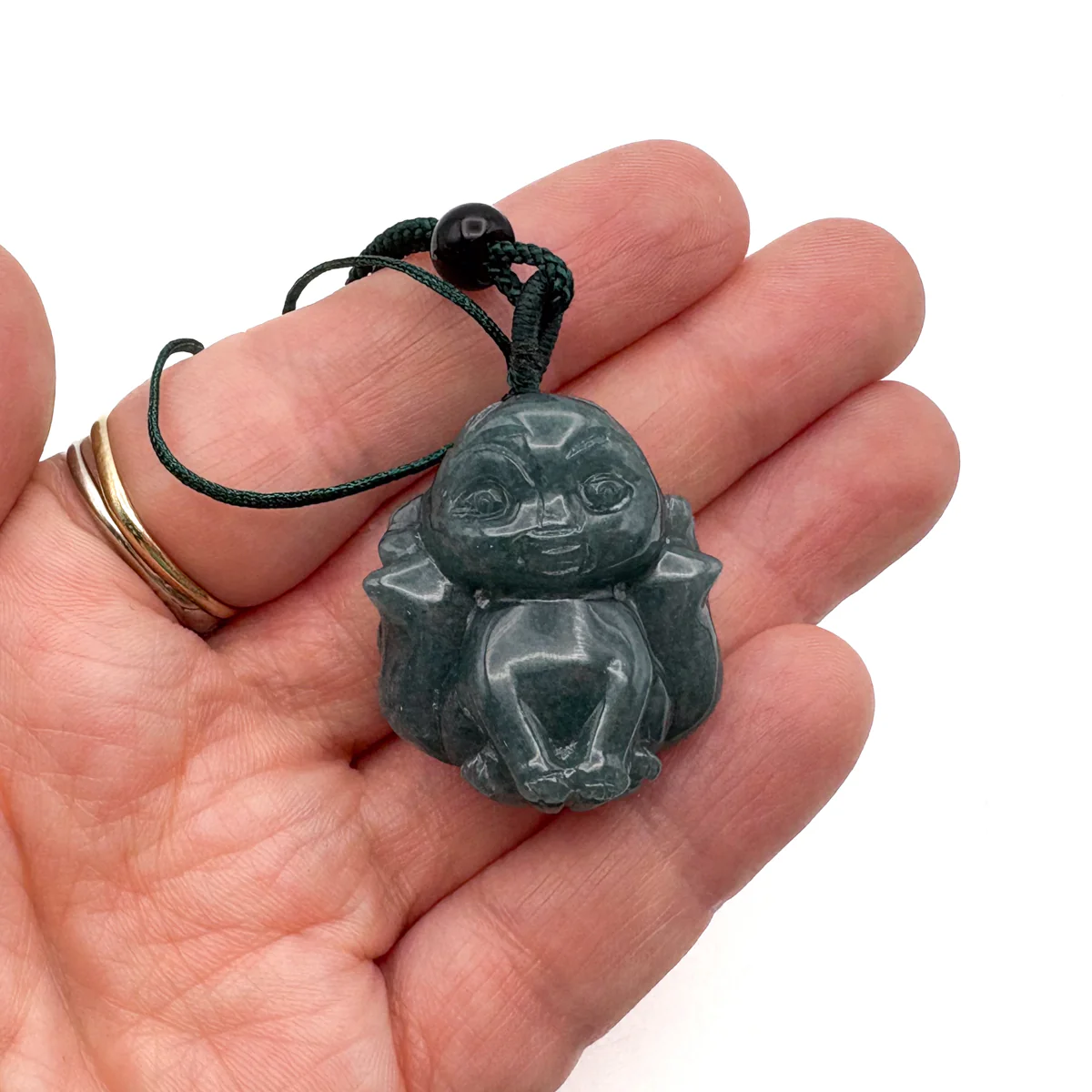 Certified Icy Green Burma Natural A Jade Jadeite Pendant Fox Necklace - Image 13