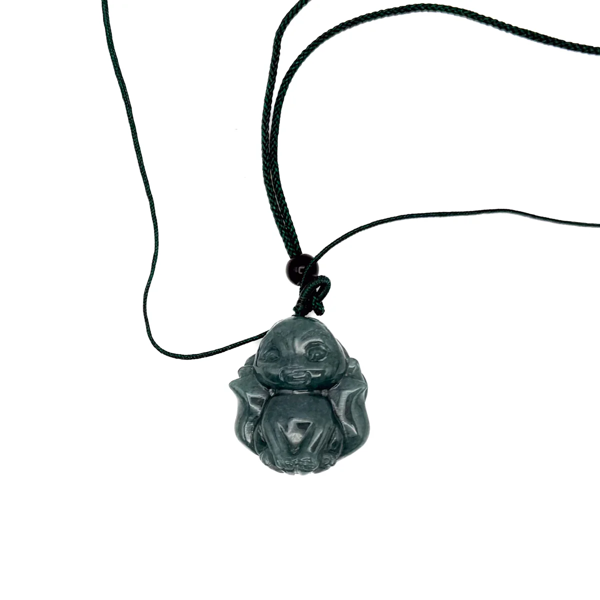 Certified Icy Green Burma Natural A Jade Jadeite Pendant Fox Necklace - Image 2