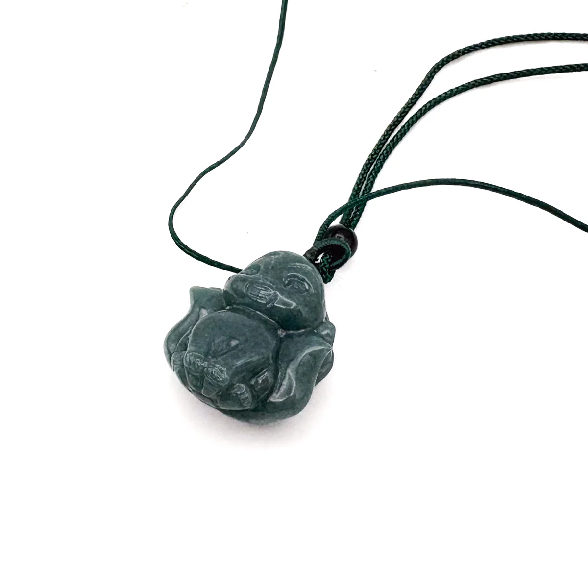 Certified Icy Green Burma Natural A Jade Jadeite Pendant Fox Necklace - Image 4