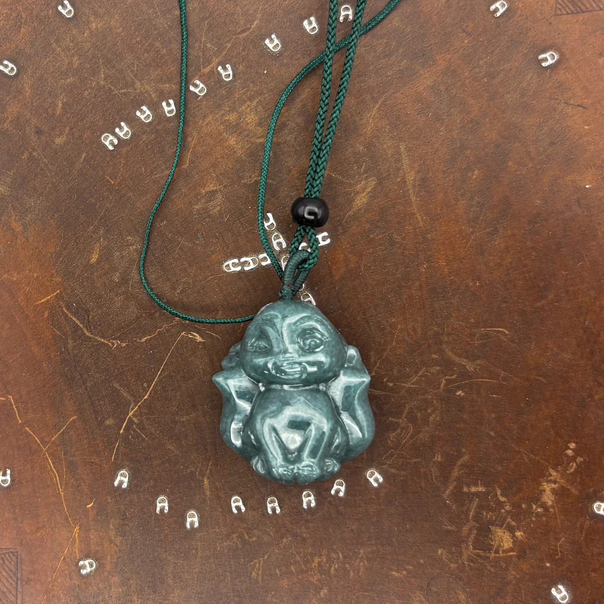 Certified Icy Green Burma Natural A Jade Jadeite Pendant Fox Necklace - Image 5