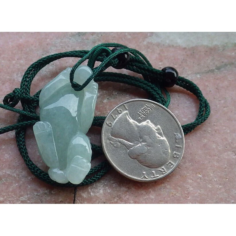 Certified Icy Green Burma Natural A Jade Jadeite Pendant Tiger - Image 6